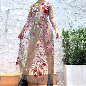 For love and lemons style embroidered dress